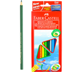 FABER-CASTELL ASTUCCIO 12 PASTELLI COLORATI TRIANGOLARI ECO FABER CASTELL