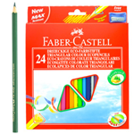 FABER-CASTELL ASTUCCIO 24 PASTELLI COLORATI TRIANGOLARI ECO FABER CASTELL