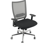 Unisit POLTRONA SEMIDIREZIONALE COT XL (150kg NERO e RETE GRIGIA