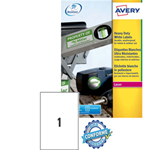 Poliestere adesivo L4775 bianco 100fg A4 210x297mm (1et/fg) laser Avery