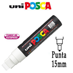 Marcatore UNI POSCA PC17K p.scalpello 15mm bianco UNI MITSUBISHI