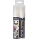 BLISTER 2 MARCATORI A GESSO LIQUIDO Waterproof BIANCO 7-15mm Securit