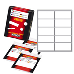 Etichetta adesiva bianca 58x27mm (10fogli x 10etichette Markin