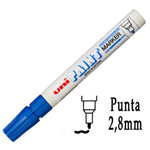 Marcatore UNI PAINT PX20 punta conica 2,8mm blu UNI MITSUBISHI