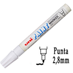 Marcatore UNI PAINT PX20 punta conica 2,8mm bianco UNI MITSUBISHI