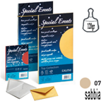 10 buste SPECIAL EVENTS METAL 120gr 110x220mm sabbia FAVINI