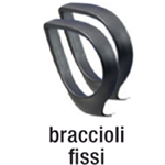 COPPIA BRACCIOLI fissi per SEDIA OPERATIVA TMTMI/JUSB Unisit