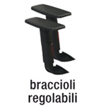 Unisit COPPIA BRACCIOLI regolabili per SEDIA OPERATIVA TMTMI