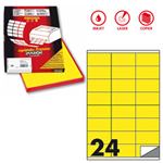 Etichetta adesiva C/500 giallo fluo 100fg A4 70x36mm (24et/fg Markin