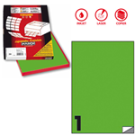 Etichetta adesiva C/503 verde fluo 100fg A4 210x297mm (1et/fg Markin