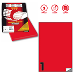 Etichetta adesiva C/503 rosso fluo 100fg A4 210x297mm (1et/fg Markin