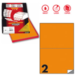 Etichetta adesiva C/509 arancio fluo 100fg A4 210x148,5mm (2et/fg Markin