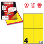 Etichetta adesiva C/519 giallo fluo 100fg A4 105x148,5mm (4et/fg Markin