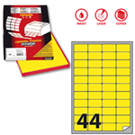 Etichetta adesiva A/406 giallo fluo 100fg A4 47,5x25,5mm (44et/fg) Markin