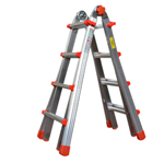 MARCHETTI SCALA TELESCOPICA ALLUMINIO 8+8 GRADINI Squadra