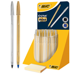 EXPO 40 PZ. BIC CRISTAL SHINE FUSTO ORO E ARGENTO BIC