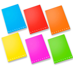 Maxiquaderno A4 80gr 40+2fg 1 rigo Fluo Monocromo Pigna
