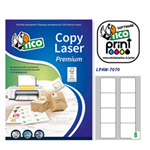 Etichetta adesiva LP4W bianca 100fg A4 70x70mm (8et/fg Laser Tico