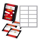 Etichetta adesiva bianca 56x26mm (10fogli x 10etichette Markin