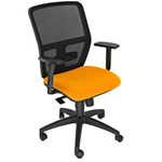 Unisit Seduta operativa ergonomica Kemper KMA arancio con braccioli regolabili
