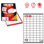 Etichetta adesiva C/526 bianca 100fg A4 35x23,5mm (72et/fg Markin