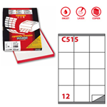 Etichetta adesiva C/515 bianca 100fg A4 70x72mm (12et/fg Markin