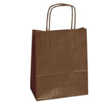 Mainetti Bags 25 shoppers carta kraft 26x11x34.5cm twisted marrone