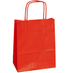 Mainetti Bags 25 shoppers carta kraft 14x9x20cm twisted rosso