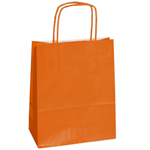 Mainetti Bags 25 shoppers carta kraft 14x9x20cm twisted arancio