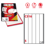 Etichetta adesiva C/516 bianca 100fg A4 40x297mm (5et/fg Markin