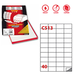 Etichetta adesiva C/513 bianca 100fg A4 52,5x29,7mm (40et/fg Markin