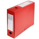 Scatola archivio box con bottone rosso f.to 25x33cm D 80mm Exacompta