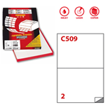 Etichetta adesiva C/509 bianca 100fg A4 210x148,5mm (2et/fg Markin