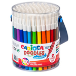 Barattolo 100 pennarelli fine Doodle colori assortiti Carioca
