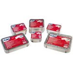 EUROPACK Pack 50 Contenitori alluminio 4 Porzioni + coperchio Cuki
