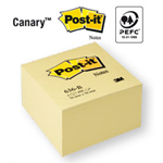 BLOCCO CUBO 450fg Post-it Giallo Canary 76x76mm 636-B