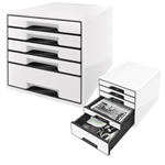 Cassettiera drawer Cabinet CUBE 5 bianco Leitz