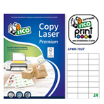 Etichetta adesiva LP4W bianca 100fg A4 70x37mm (24et/fg Laser Tico