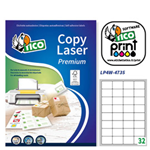 Etichetta adesiva LP4W bianca 100fg A4 47,5x35mm (32et/fg Laser Tico