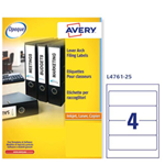 Etichetta adesiva L4761 bianca coprenti 25fg A4 192x61mm (4et/fg Avery