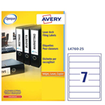 Etichetta adesiva L4760 bianca coprenti 25fg A4 192x38mm (7et/fg Avery