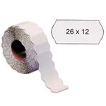 Rotolo 1500 etichette 26x12mm bianche permanenti a onda Markin