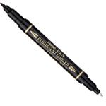 Marcatore permanente Twin Tip doppia punta F/EF nero Pentel