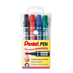 Astuccio marcatore Pentel pen N50 4 colori assortiti punta tonda