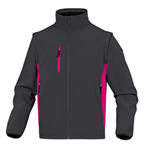 DELTAPLUS Giacca softshell MySen 2 Tg.M grigio/fucsia