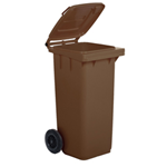Mobil Plastic Bidone carrellato 120Lt marrone per raccolta differenziata