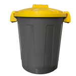 Mobil Plastic Contenitore portarifiuti Dusty 25Lt c/coperchio giallo