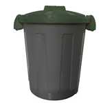 MobilPlastic Contenitore portarifiuti Dusty 25Lt c/coperchio verde