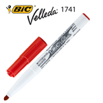 Pennarello VELLEDA 1741 punta tonda whiteboard rosso BIC
