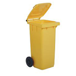 Mobil Plastic Bidone carrellato 120Lt giallo per raccolta differenziata